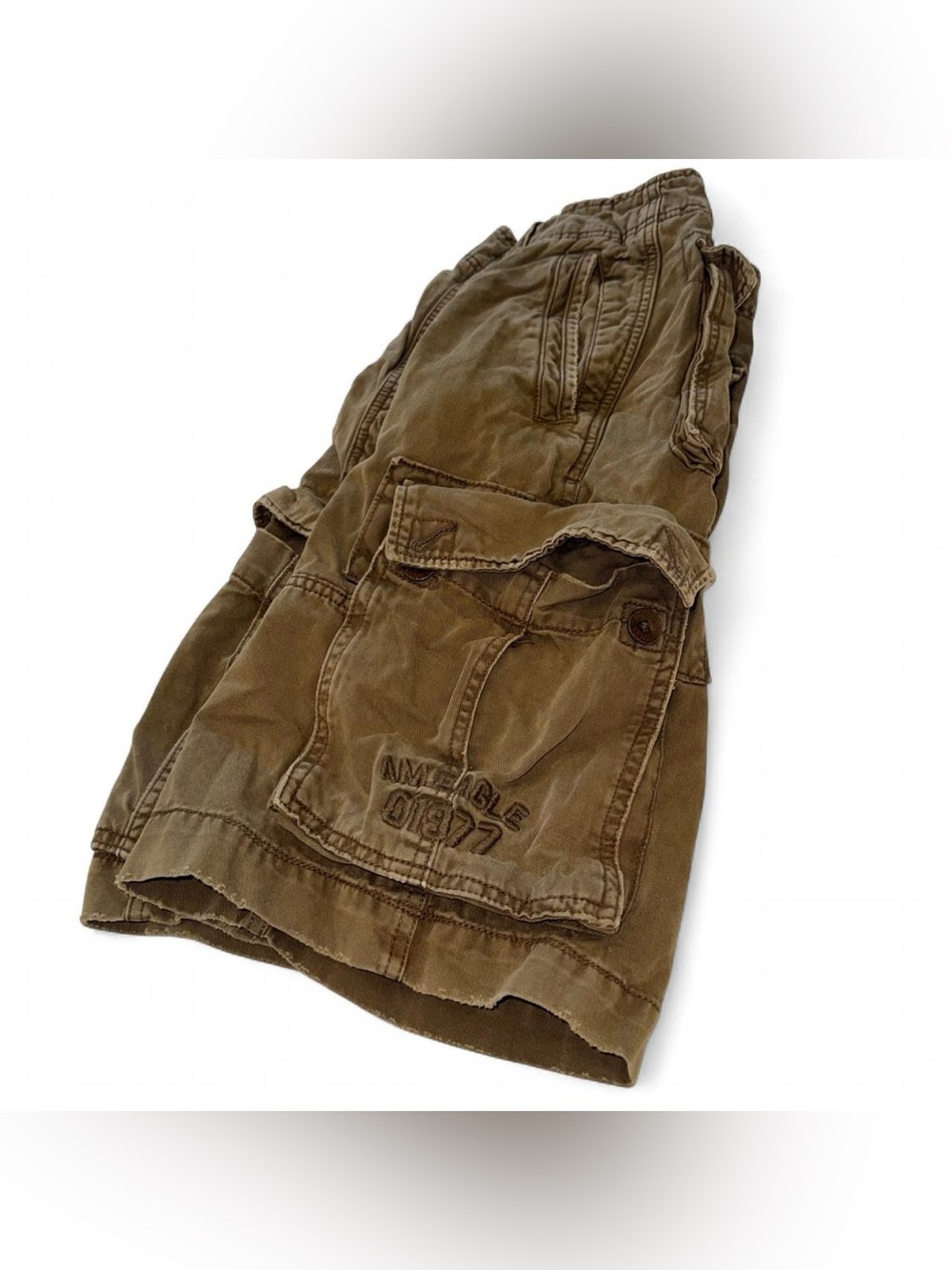 American Eagle Outfitters Y2K Men’s Olive Green Cargo Shorts - 28 - Picture 3 of 6